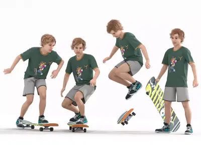 Realistic 3D Skateboard Model - Urban Low-poly 3D model