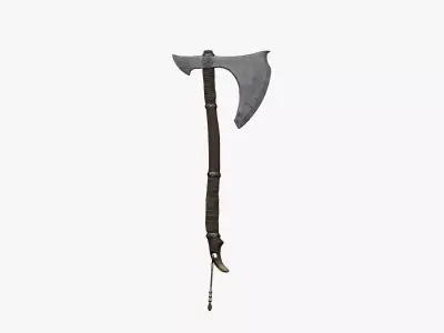 Ancient Crescent axe Low-poly 3D model