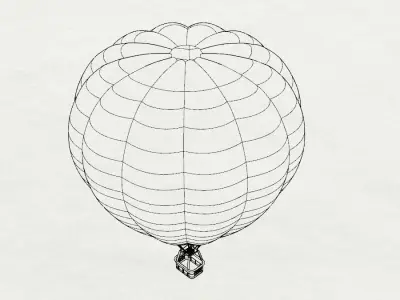 Colorful Air Balloon 3D Model 3D model