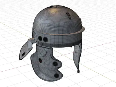 Roman Imperial Gallic Helm 3D Model 3D model
