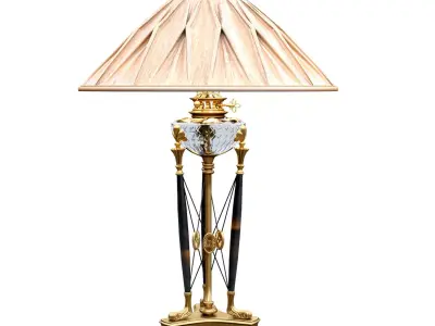 Griffiths and Griffiths 74046 antiqued solid brass lamp 3D model
