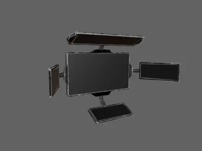 Sci-Fi Screen Low-poly 3D model