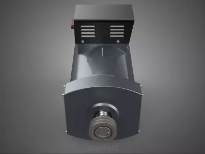ELECTRIC MOTOR GENERATOR ALTERNATOR DYNAMO POWER PLANT ENERGY KW 3D model