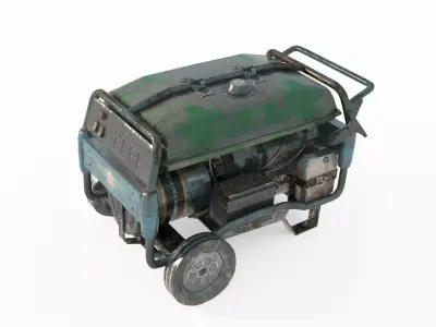 Modern industrial equipment diesel generator 3D model