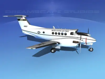 Beechcraft UC-12Q Huron V06 USAF 3D model