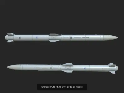Chinese Aircraft mounting air-to-air missiles 3D Model Pack