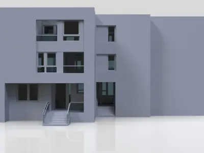 Modern Building Low-poly 3D model order