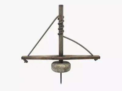 Medieval Bow Drill Low-poly 3D model