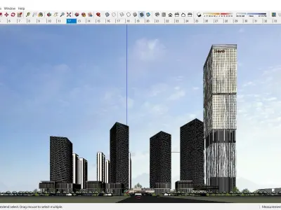 Sketchup Commercial Complex N3 3D model