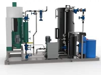 FIRED STEAM GENERATOR SKID 3D model