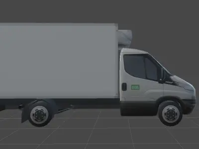 Iveco Dayli Box-refrigerated body Low-poly 3D model