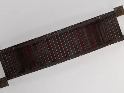 Japanese Bridge Low-poly 3D model