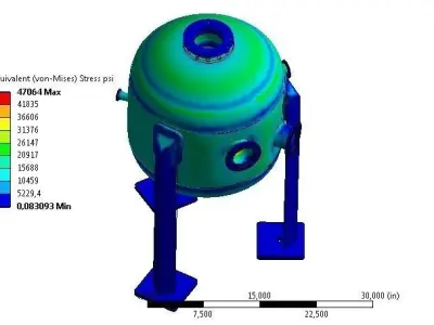 Pressure Vessel  Free 3D model
