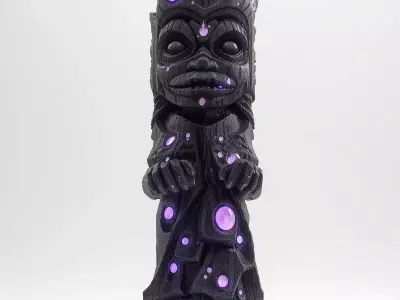Cursed Totem Pole 3D Model V03 Low-poly 3D model