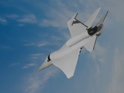 Lockheed Martin X-59 QueSST Supersonic plane Low-poly 3D model