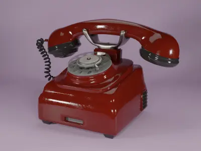 Old Retro phone 3D model