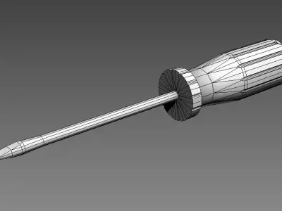 Screwdriver Low-poly 3D model get