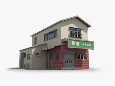 Japanese House x13 Low-poly 3D model purchase