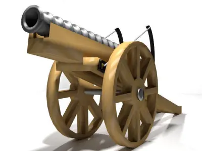 Cannon - Malaka Meriam 3D model