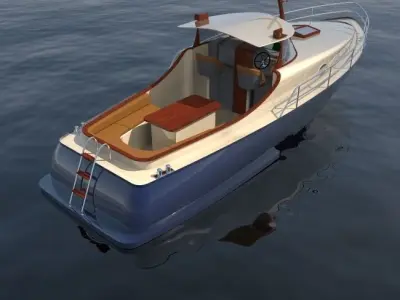 yacht motor 3D model