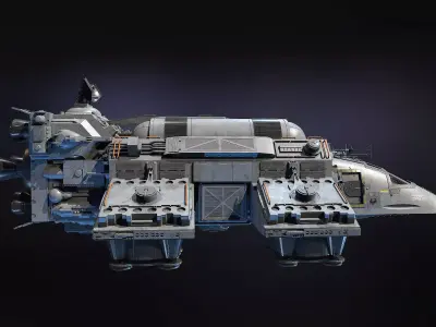 SpaceShip 3D model from CGTrader - Textured