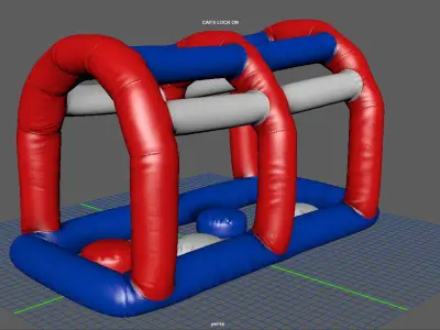 Modular inflatable water park MONKEY HANDER Low-poly 3D model