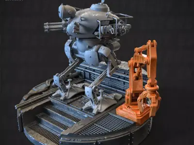 Chicken Panzer Recon Poseable Set 32mm 3D print model