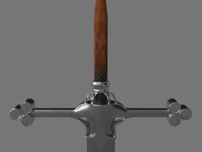 Sword Low-poly 3D model 17