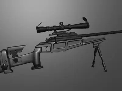 Blaser R93 German Police Sniper Rifle Hi-Res 3D model 3D model