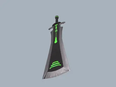 Neon blade Low-poly 3D model