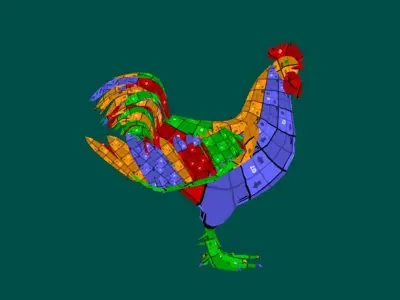 Rooster 3D model purchase