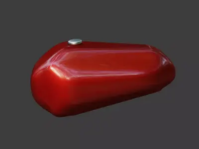 Bike Petrol Tank Low-poly 3D model