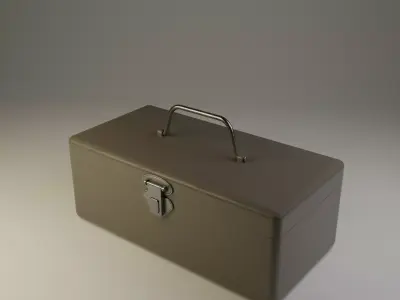 ToolBox - Model 3D metal tool box Low-poly 3D model