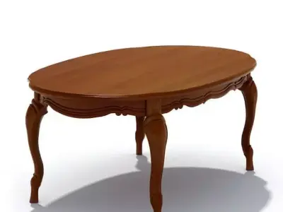 Antique Wooden Table 3D model