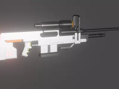 SCi-Fi sniper  Low-poly 3D model purchase