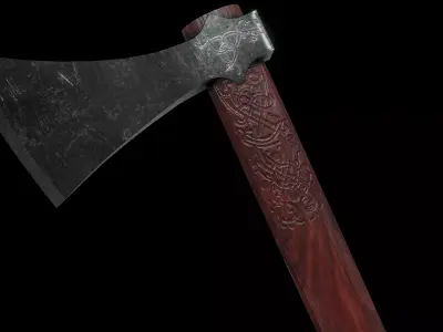 Viking Axe Low-poly 3D model get