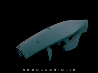 scifi gun 3D model purchase