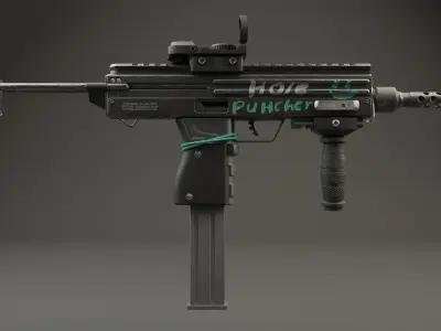 MICRO UZI Low-poly 3D model buy