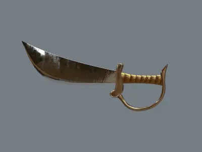 Pirate sword Low-poly 3D model