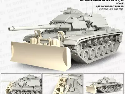 M9 Bulldozer 3D print model