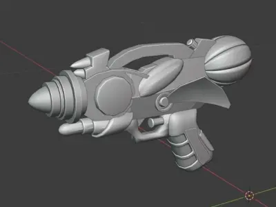  sci-fi alien weapon Low-poly 3D model