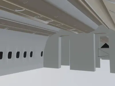 Boeing 777-200LR - With Interior 3D model