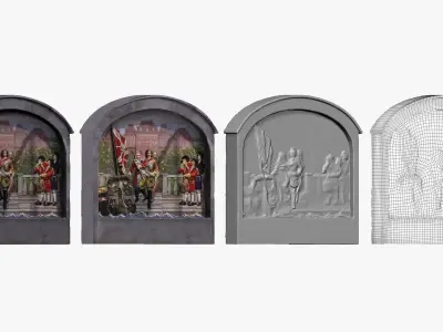001259 picture from galery millitary parade Free low-poly 3D model