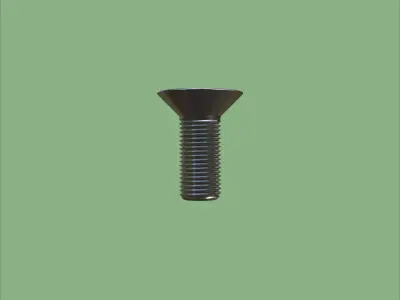 Steel Stained M5 Bolt Allen Counter Sink PBR 4K 3D model