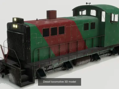 Diesel locomotive 3D models 3D Model Pack