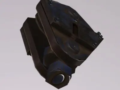 Crane Hook Wheel Low-poly 3D model