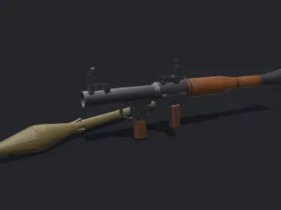 RPG7 Low-poly PBR Free Free low-poly 3D model