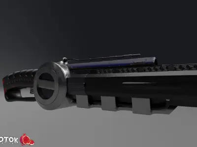 Space Gun  Free low-poly 3D model