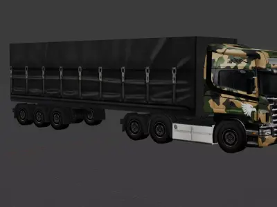 Low Poly European Cargo Truck 8x4 Low-poly 3D model by Elevate3DCreations from CGTrader