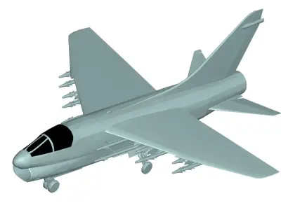 LTV A-7 Corsair II 3D model purchase